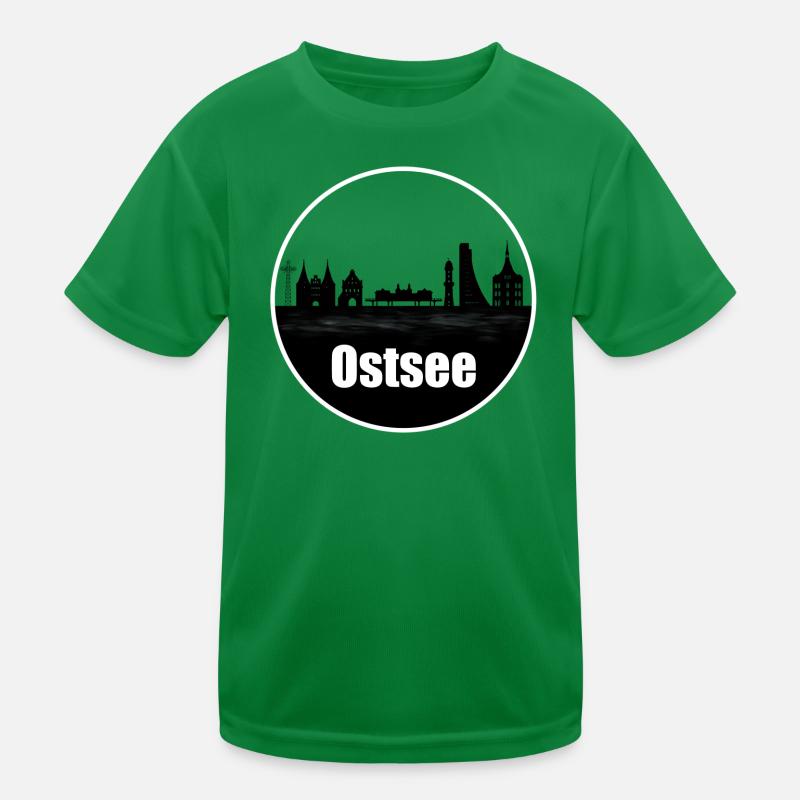 Ostsee Transparenz Skyline Kinder Funktions-T-Shirt
