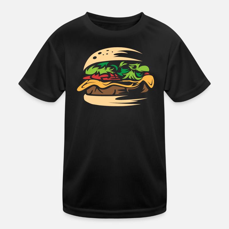 saftiger Burger selbstgemacht smash Restaurant Kinder Funktions-T-Shirt