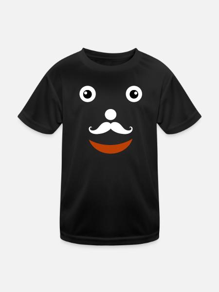 Vintage Clown Face for Costumes - Kids Functional T-Shirt - black