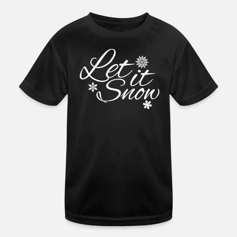 Let it Snow - Das Winterdesign mit Schneeflocken Kinder Funktions-T-Shirt