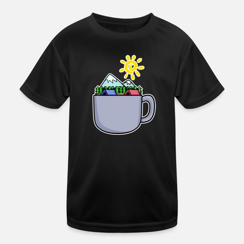 Mountain Mountains Summit Coffee Kids Functional T-Shirt