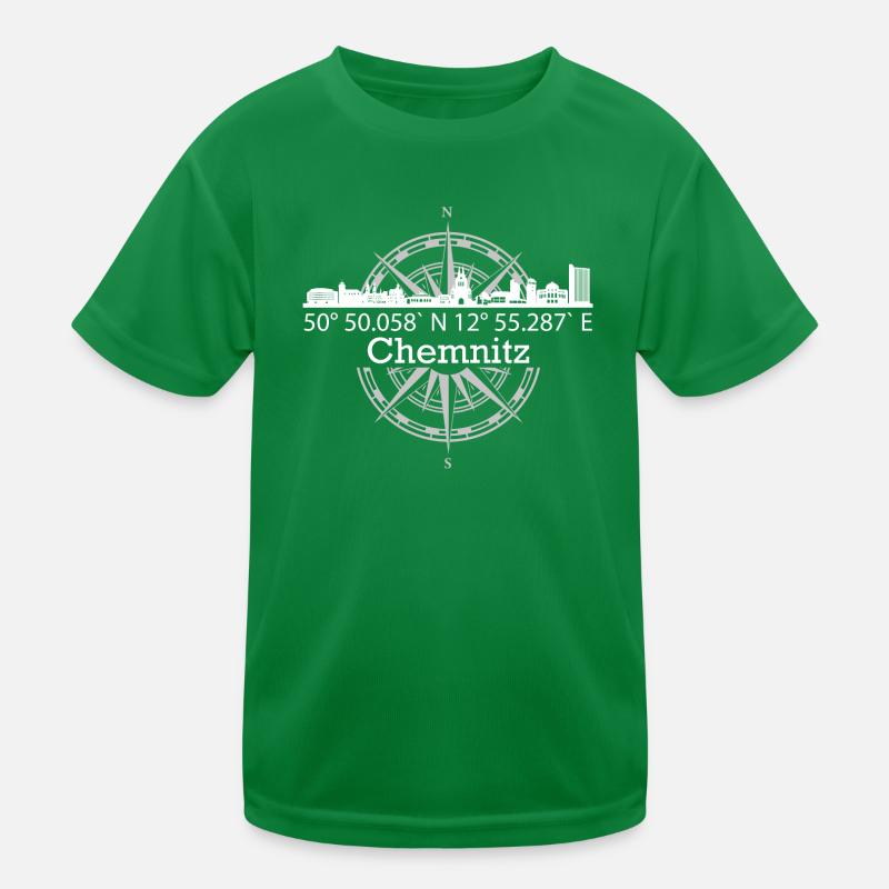 Skyline Chemnitz Kinder Funktions-T-Shirt