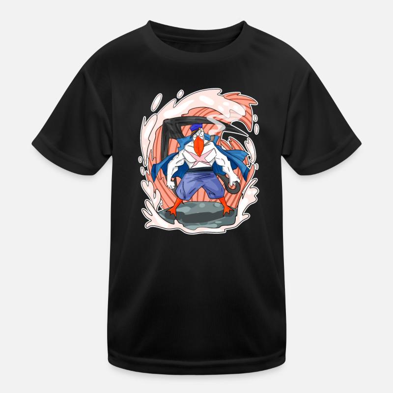Möwe - Kinder Funktions-T-Shirt - Schwarz
