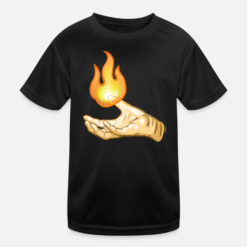 Flamme au-dessus de la main T-shirt sport Enfant