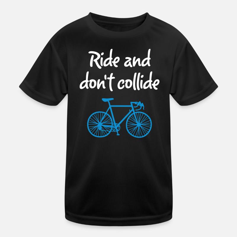 Ride Collide Rad coole Sprüche englisch Fahrrad Kinder Funktions-T-Shirt