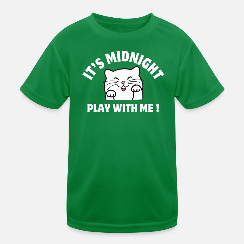 minuit, chat, chat humour T-shirt sport Enfant