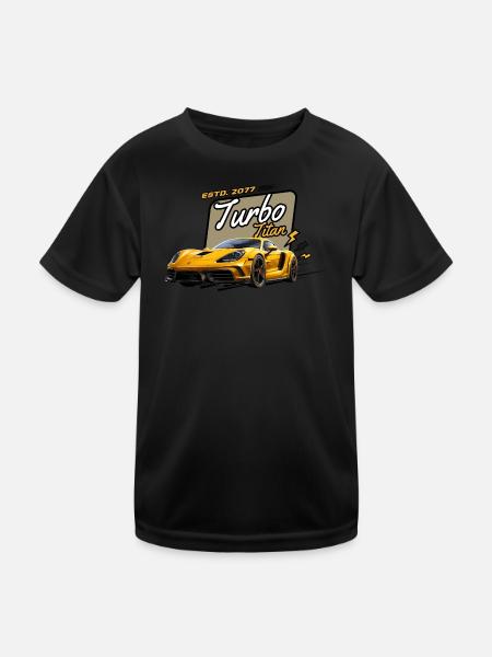 Turbo Titan Boost-Geschwindigkeit - Kinder Funktions-T-Shirt - Schwarz
