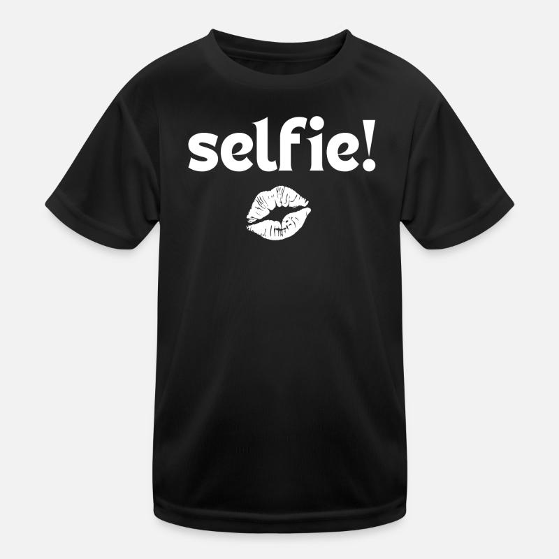 selfie, mobile, phone Kids Functional T-Shirt