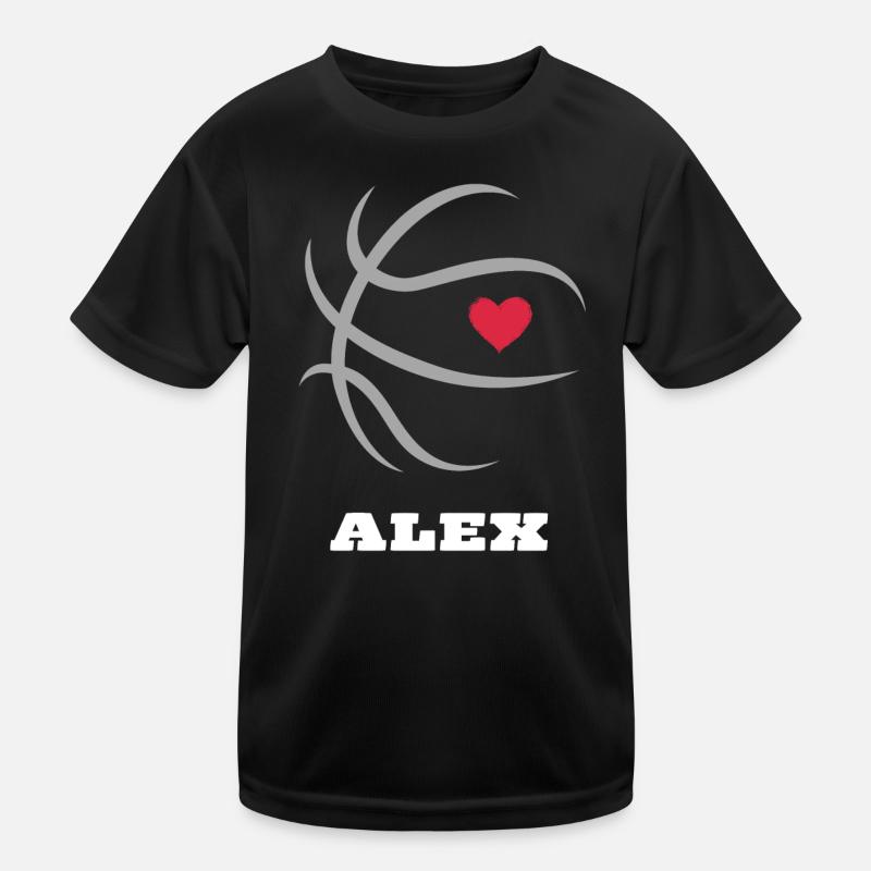 Maillot de basket Alex Garçon Nom de Basket T-shirt sport Enfant