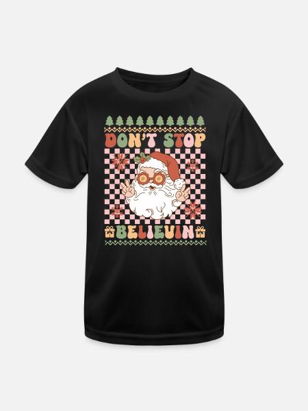 Ugly Christmas Sweater - Kids Functional T-Shirt - black - Front