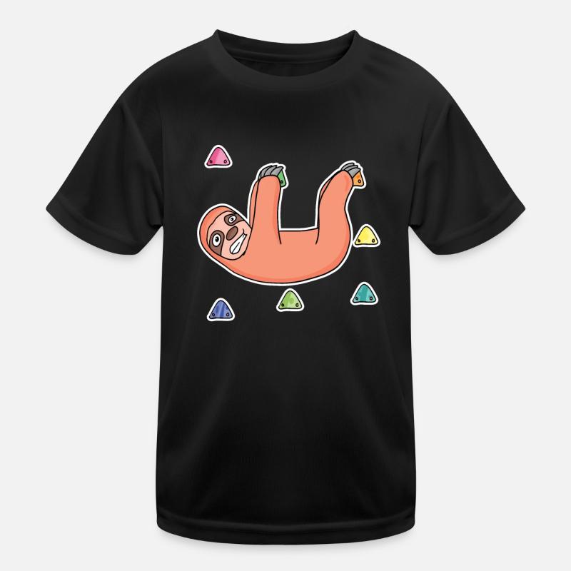 Faultier Felsklettern Klettern Kinder Funktions-T-Shirt