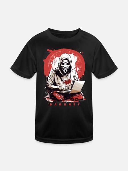 Pirate anonyme - T-shirt sport Enfant - noir - Devant