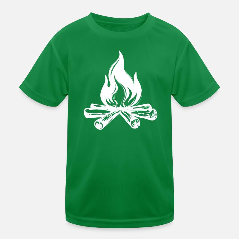 Feu de camp Camping Randonneurs Vacances Camping Nature T-shirt sport Enfant