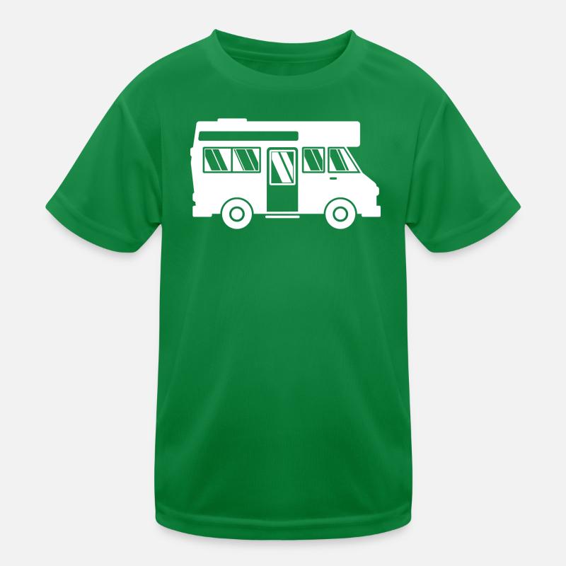 Caravan Wanderlust Wanderer Camping Camper Kids Functional T-Shirt