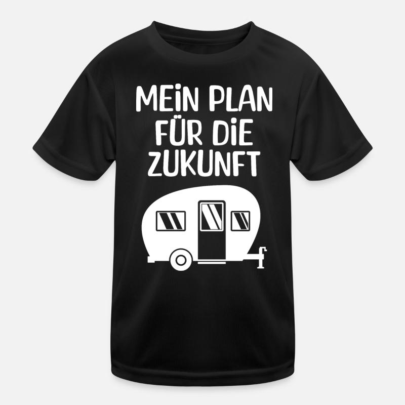 Wanderlust Camping Chillen Wohnwagen Statement Kinder Funktions-T-Shirt
