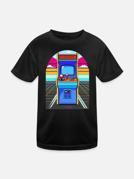 Arcade - Kinder Funktions-T-Shirt - Schwarz