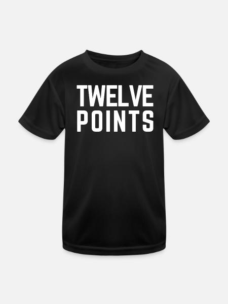ZWÖLF PUNKTE Eurovision Österreich 2026 - Kinder Funktions-T-Shirt - Schwarz