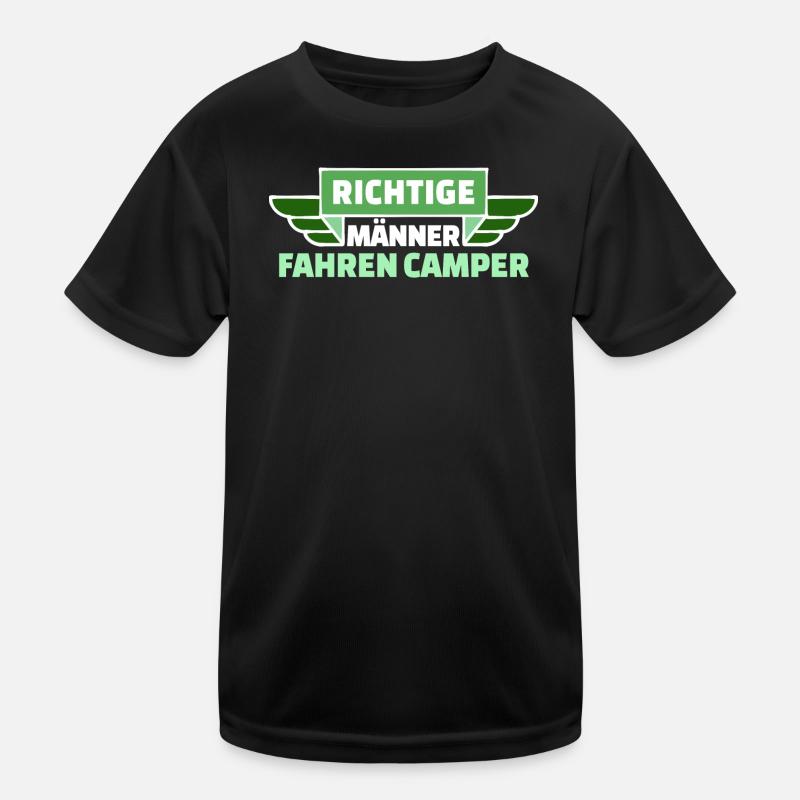 Camping Wanderer Camper Wanderlust Statement Kinder Funktions-T-Shirt