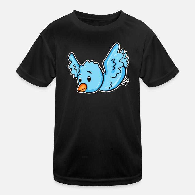 Ein blauer Vogel Kinder Funktions-T-Shirt