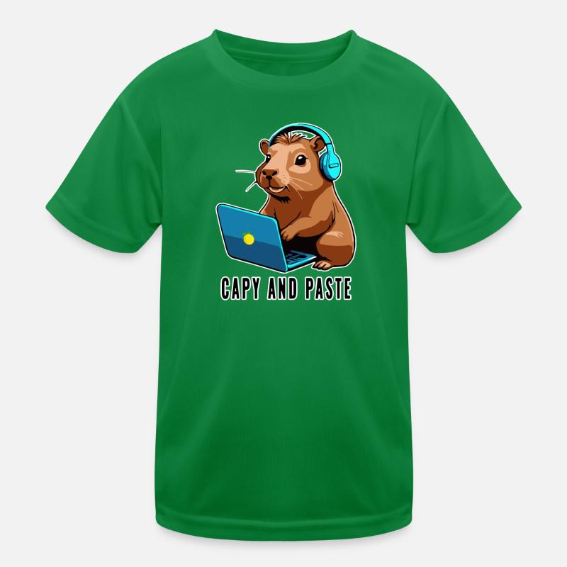 Capybara mit Witz Capy and Paste Kinder Funktions-T-Shirt