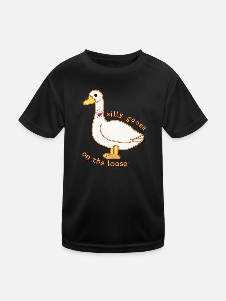 silly goose on the loose - Kids Functional T-Shirt - black - Front