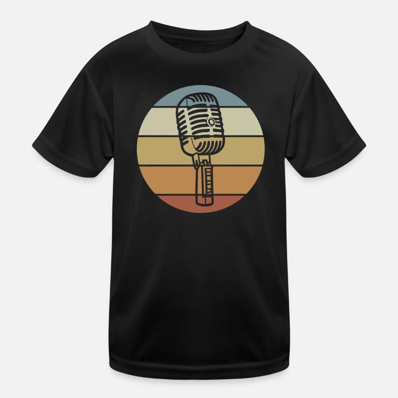 Retro Microphone Kids Functional T-Shirt