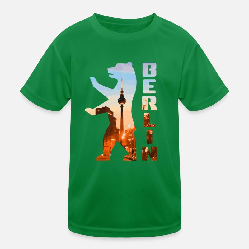 Berlin Bear Silhouette Kids Functional T-Shirt