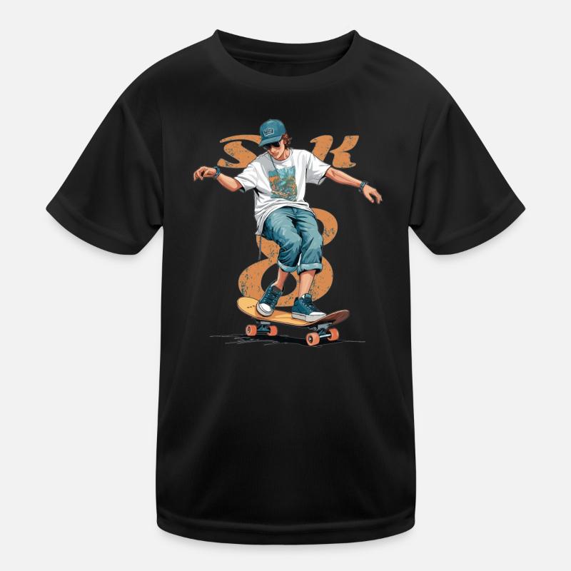 Skater Boy Kinder Funktions-T-Shirt