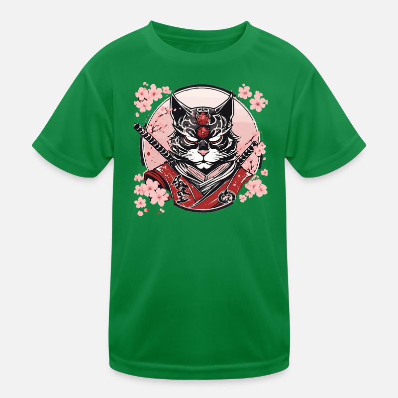 Démoniaque Kawaii Neko Samurai : chat samouraï T-shirt sport Enfant