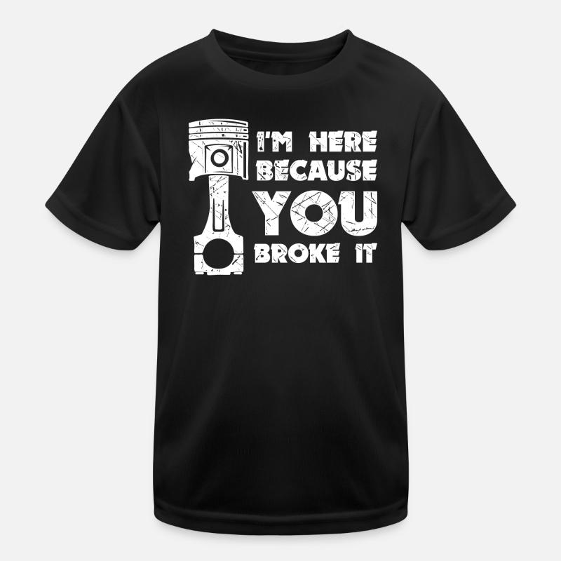 Job Statement Workaholic Mechanic Worker Kids Functional T-Shirt
