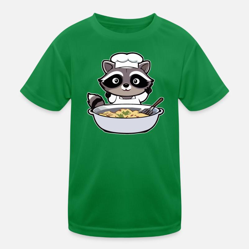 Waschbär Koch Kinder Funktions-T-Shirt