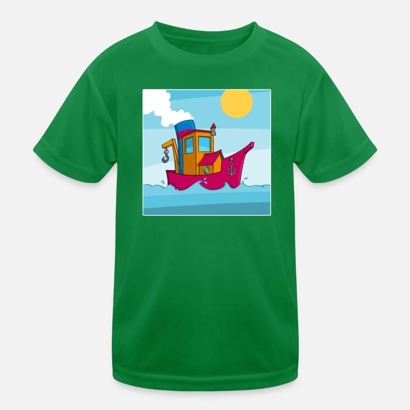 Image colorée d’un remorqueur amusant T-shirt sport Enfant