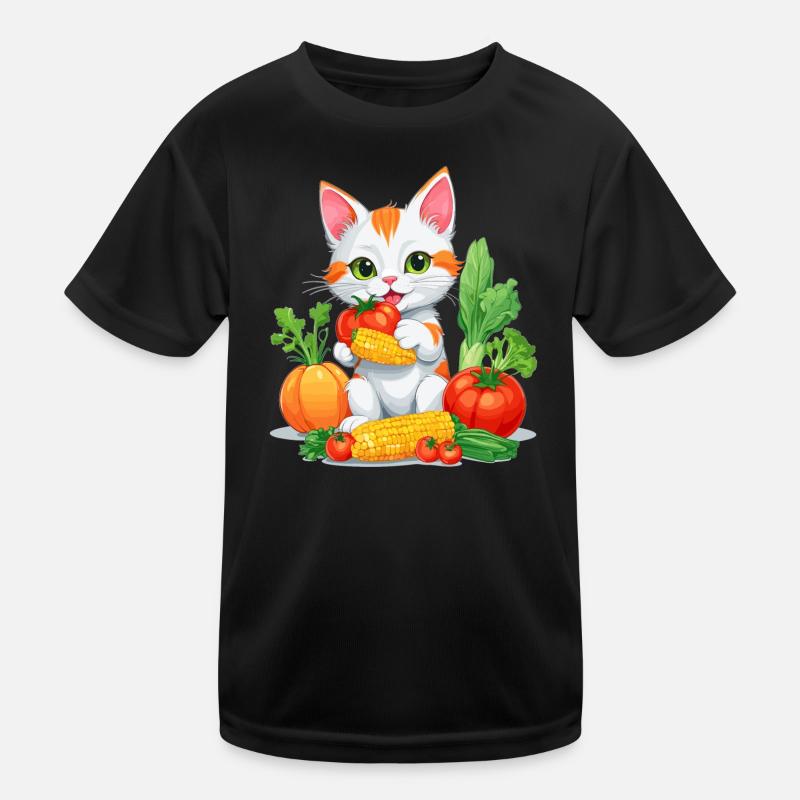 Bio Katze Kinder Funktions-T-Shirt
