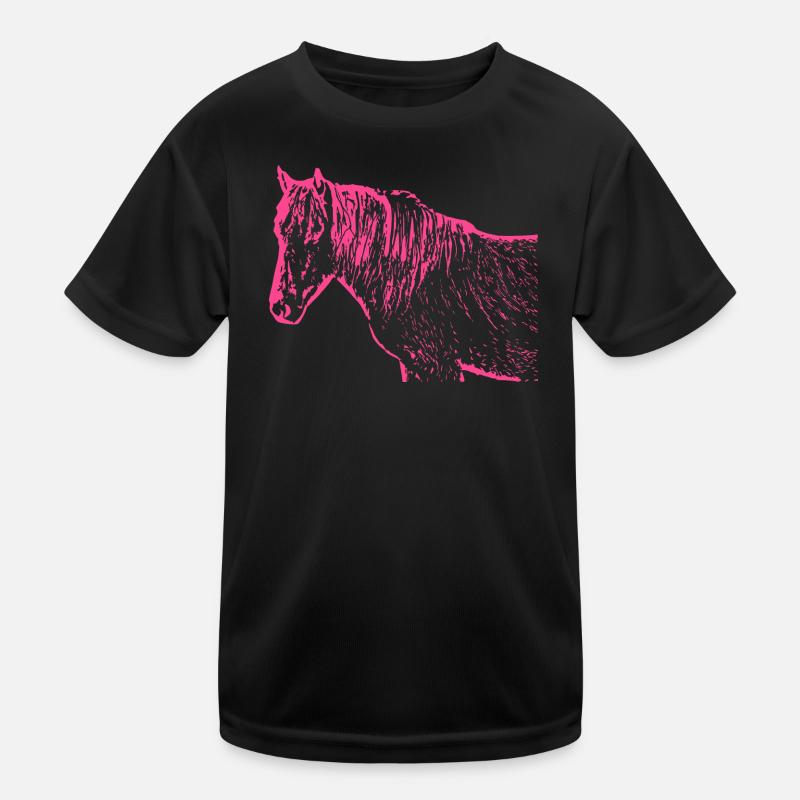 Pferd rosa pink Kinder Funktions-T-Shirt