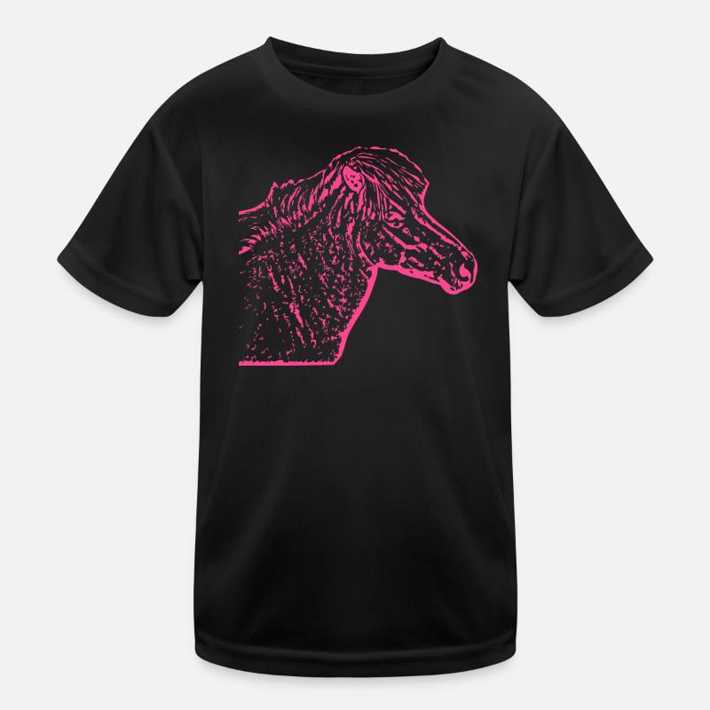 Pferd rosa pink Kinder Funktions-T-Shirt
