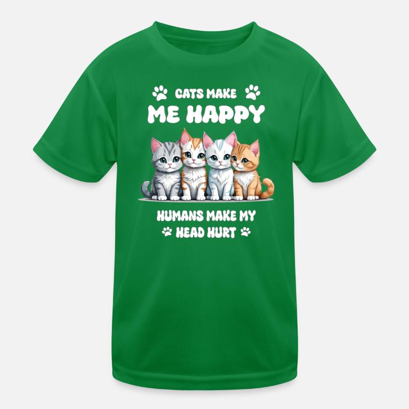 Katzen machen mich Glücklich... Kinder Funktions-T-Shirt