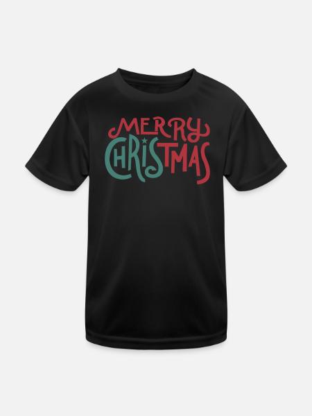 Merry Christmas - Kids Functional T-Shirt - black - Front