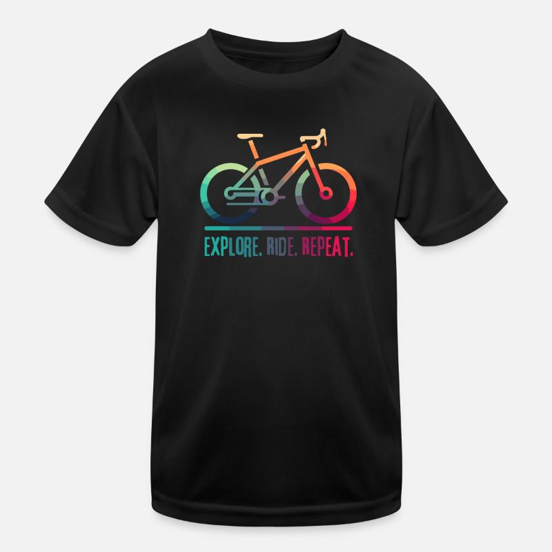 Explore Ride Repeat - ein Projekt für den Radfahrer Kinder Funktions-T-Shirt