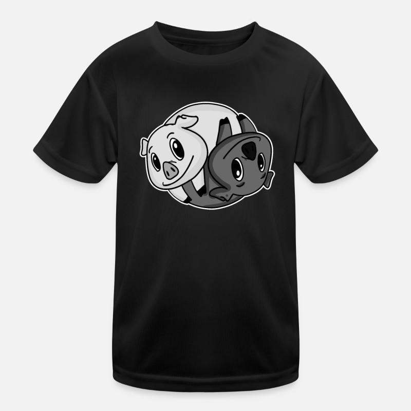 Yin Yang Pigs Kids Functional T-Shirt