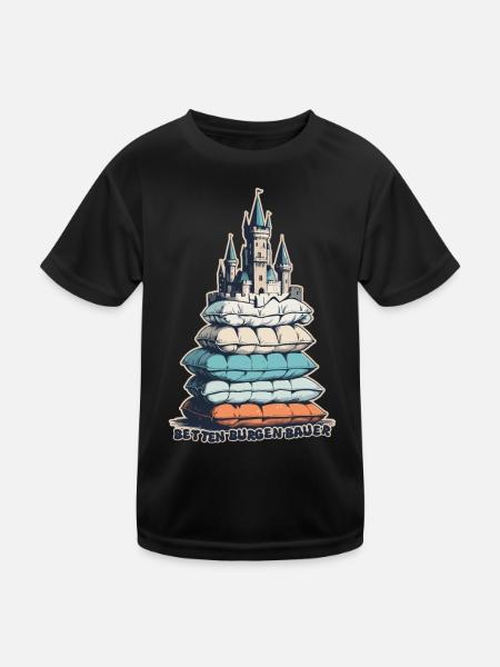 Betten Burgen Bauer - Kinder Funktions-T-Shirt - Schwarz - Vorne