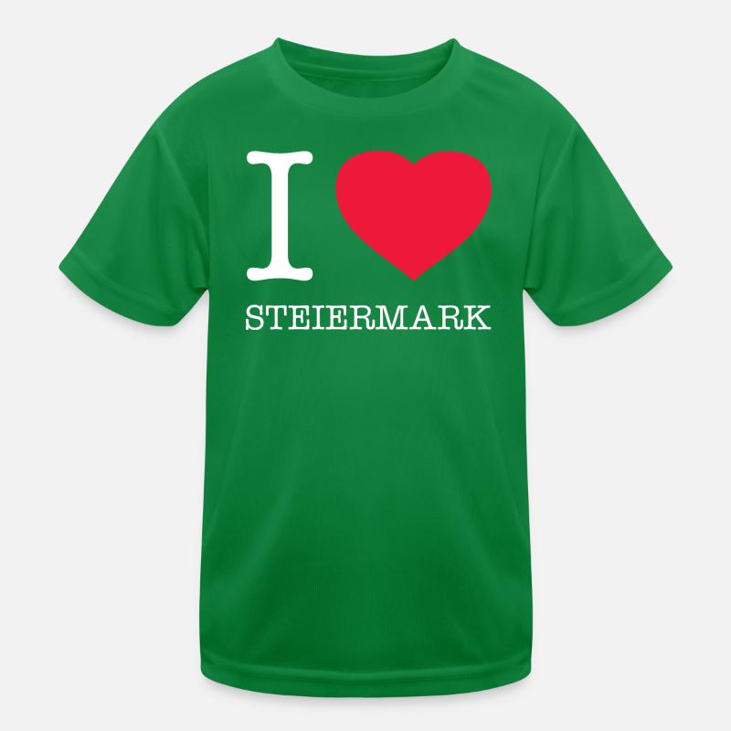 I LOVE STEIERMARK Kinder Funktions-T-Shirt