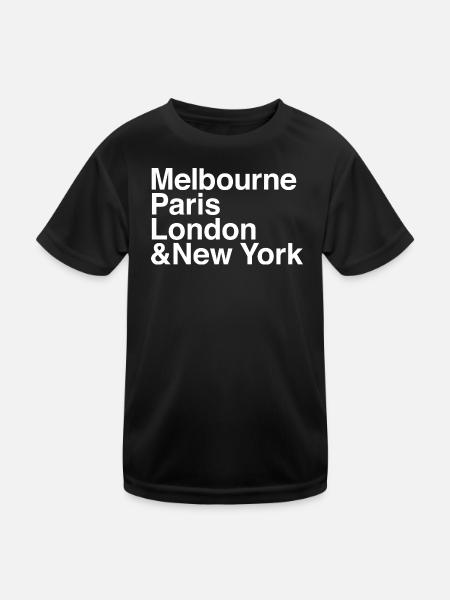 GRAND SLAM Tennis - Kinder Funktions-T-Shirt - Schwarz - Vorne