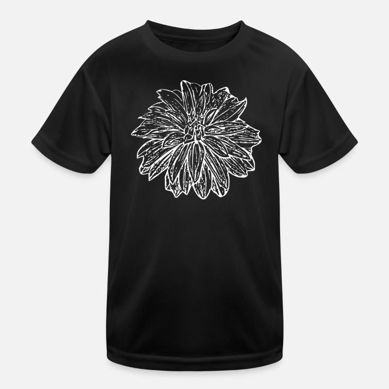 Flower, White, White Flower Kids Functional T-Shirt