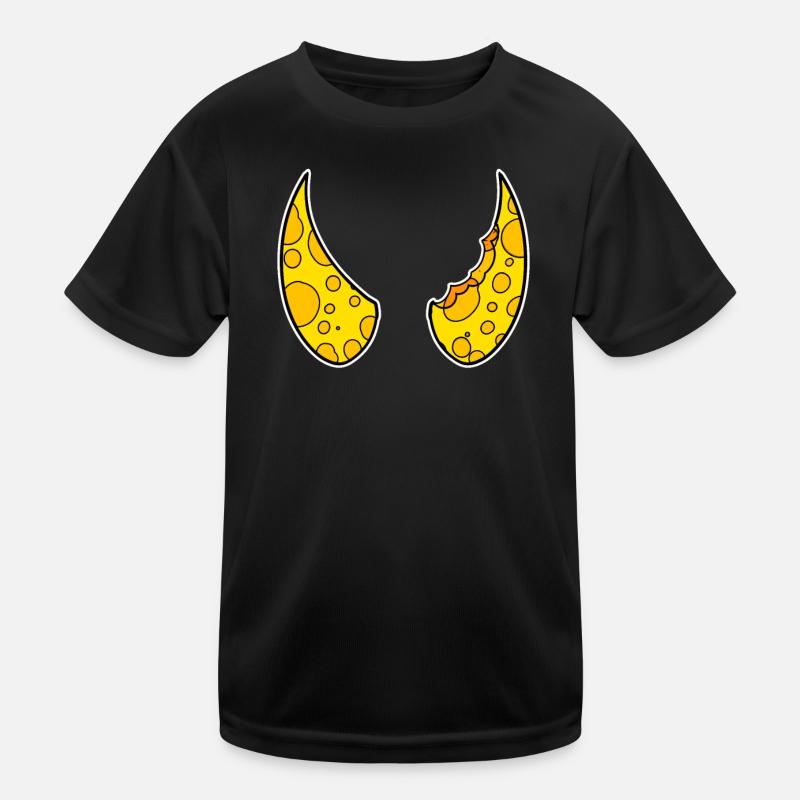 Horn Hörner Käse Teufel Kinder Funktions-T-Shirt