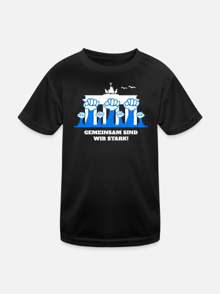 Ensemble, nous sommes forts - T-shirt sport Enfant - noir - Devant