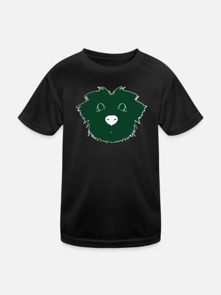 Chiot vert - T-shirt sport Enfant - noir - Devant