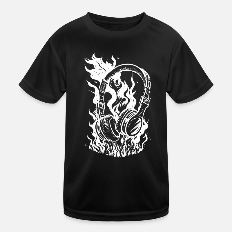Burning headphones Kids Functional T-Shirt