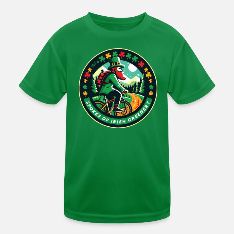Irisches St. Patrick's Day Radsport-Abzeichen Kinder Funktions-T-Shirt