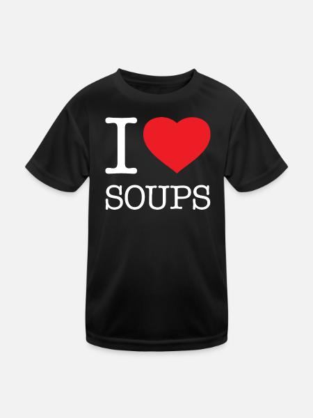 J’ADORE LES SOUPES - T-shirt sport Enfant - noir - Devant