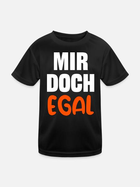 Ist Mir Egal Statement Haltung Relax - Kinder Funktions-T-Shirt - Schwarz - Vorne
